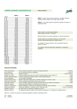 CJENIK DOMAĆE DISTRIBUCIJE