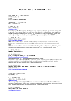 DOGAĐANJA U DUBROVNIKU 2013