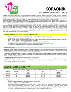 Kopaonik SPECIJALNA PONUDA