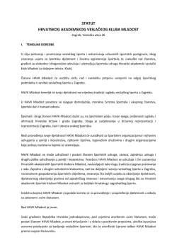 Proči&scaron;ćeni tekst Statuta