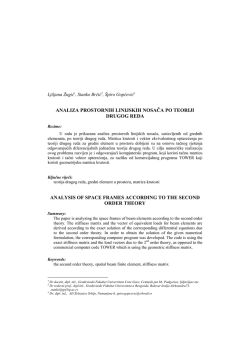 analiza prostornih linijskih nosača po teoriji drugog reda analysis of
