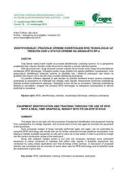 CIGRE_2. trenutni uvid u status opreme
