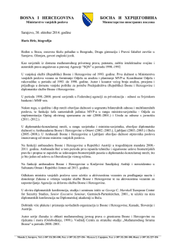 Haris Hrle - Ministarstvo vanjskih poslova BiH