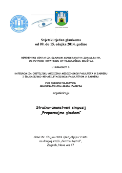 Obilježavanje Svjetskog tjedna glaukoma 09-15