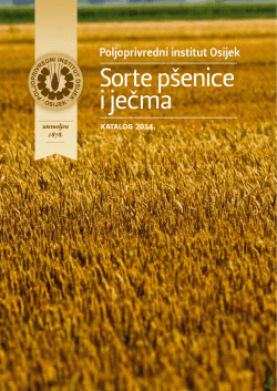 Sorte p&scaron;enice i ječma - Poljoprivredni institut Osijek
