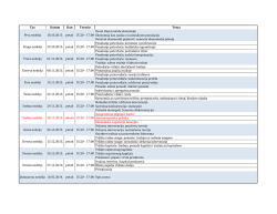 Čas Datum Dan Termin Tema Uvod: Deset načela ekonomije
