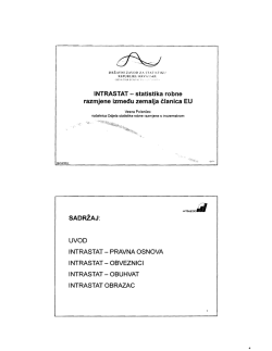 INTRASTAT - statistika robne razmjene između zemalja članica EU