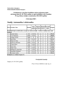 Studij: Automatika i elektronika