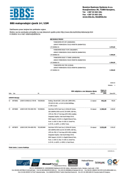 Maloprodajni cjenik week