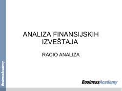 ANALIZA FINANSIJSKIH IZVE&Scaron;TAJA