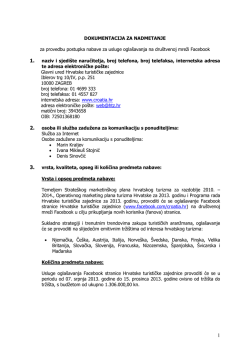 HTZ Dokumentacija za nadmetanje Facebook 2013