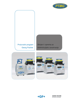 Proizvodni program Georg Fischer Strojevi i oprema za