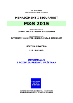 menadžment i sigurnost m&s 2015