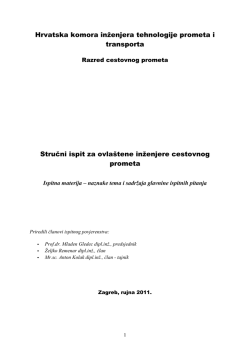 Hrvatska komora inženjera tehnologije prometa i transporta Stručni