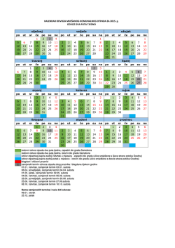 Kalendar odvoza komunalnog otpada za 2015. godinu