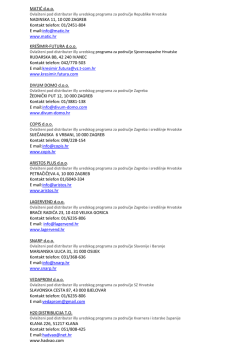 MATIĆ doo NADINSKA 11, 10 020 ZAGREB Kontakt telefon