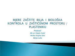 integrisane mjere za&scaron;tite bilja i biolo&scaron;ka kontrola u