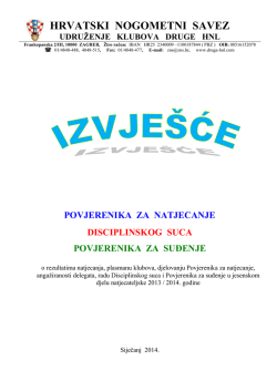 Izvje&scaron;će - Druga-HNL