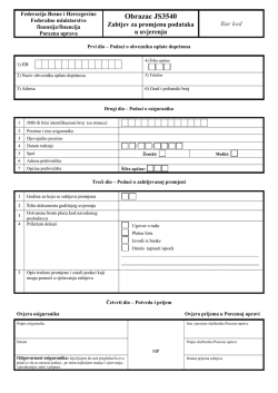 Obrazac JS3540 - AESC doo Zenica