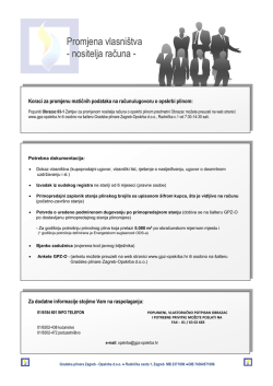 Naputak za Promjenu nositelja računa 03