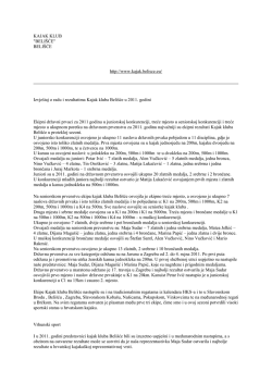 KAJAK KLUB "BELI&Scaron;ĆE" BELI&Scaron;ĆE http://www.kajak.belisce.eu