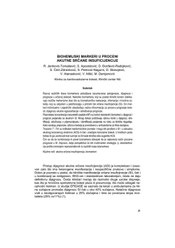 biohemijski markeri u proceni akutne srčane insuficijencije