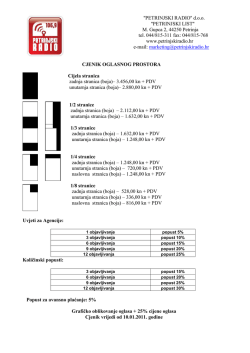 PETRINJSKI LIST CJENIK 2011