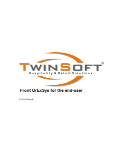 Front OrExSys for the end-user