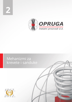 Mehanizmi za krevete i sanduke Škare sa klasičnim ili plinskim