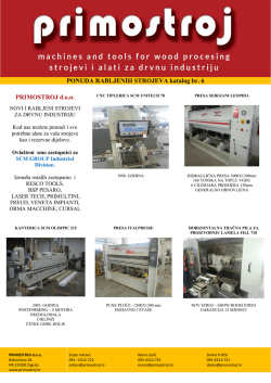 PONUDA RABLJENIH STROJEVA katalog br. 6 PRIMOSTROJ d.o.o.