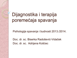 Dijagnostika i terapija poremećaja spavanja