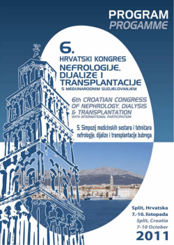 program / programme - Hrvatsko društvo za nefrologiju, dijalizu i