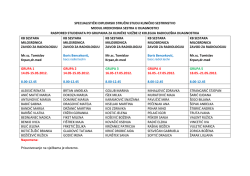 specijalistički diplomski stručni studij kliničko sestrinstvo modul