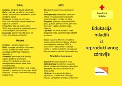 (bro&scaron;ura - edukacija mladih iz reproduktivnog zdravlja)