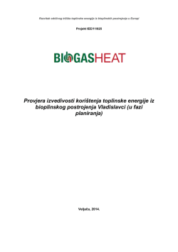 Provjera izvedivosti kori&scaron;tenja toplinske energije iz