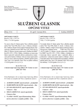 Službeni glasnik 03/2014