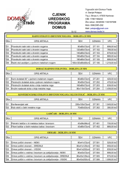CJENIK UREDSKOG PROGRAMA DOMUS