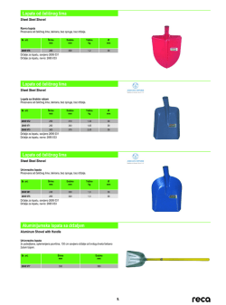 Lopate od čeličnog lima Lopate od čeličnog lima Lopate od