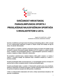 Sporta&scaron;i s invaliditetom pod ingerencijom Hrvatskog