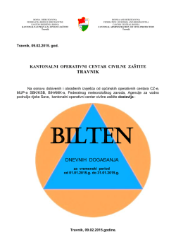 BILTEN OPERATIVNOG CENTRA CIVILNE - Vlada SBK