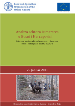 Analiza sektora &scaron;umarstva u Bosni i Hercegovini