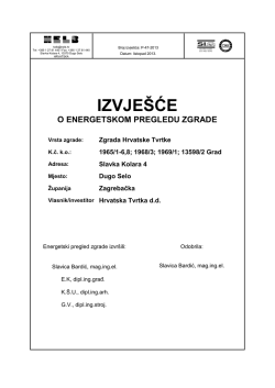 Primjer izvje&scaron;ća o energetskom pregledu za zgradu Hrvatska
