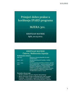 Primjeri dobre prakse u kori&scaron;tenju IPARD programa MJERA