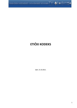 ETIČKI KODEKS - TV Akademija