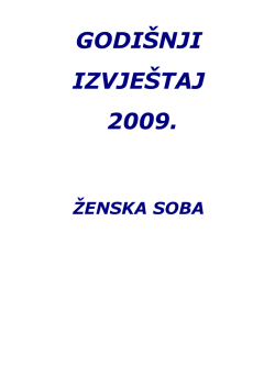 GODI&Scaron;NJI IZVJE&Scaron;TAJ 2009.