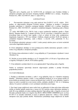 III. Oglas o prodaji nekretnine (I.c.)