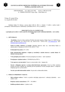 Dokumentacija s prilozima &ndash; osobno vozilo