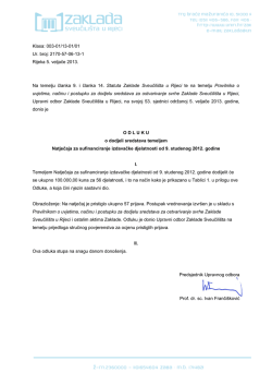 rezultate - Zaklada Sveučili&scaron;ta u Rijeci