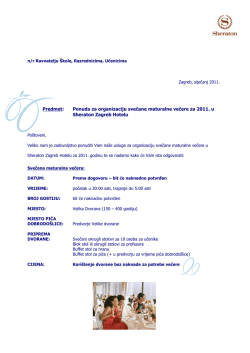 Dear Mr - Sheraton Zagreb Hotel