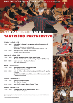 SAKRAMENT BRAKA I TANTRIČKO PARTNERSTVO
